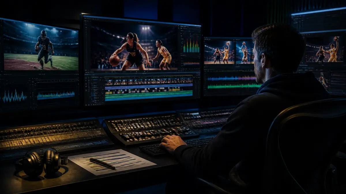 Live sports atmosphere and production